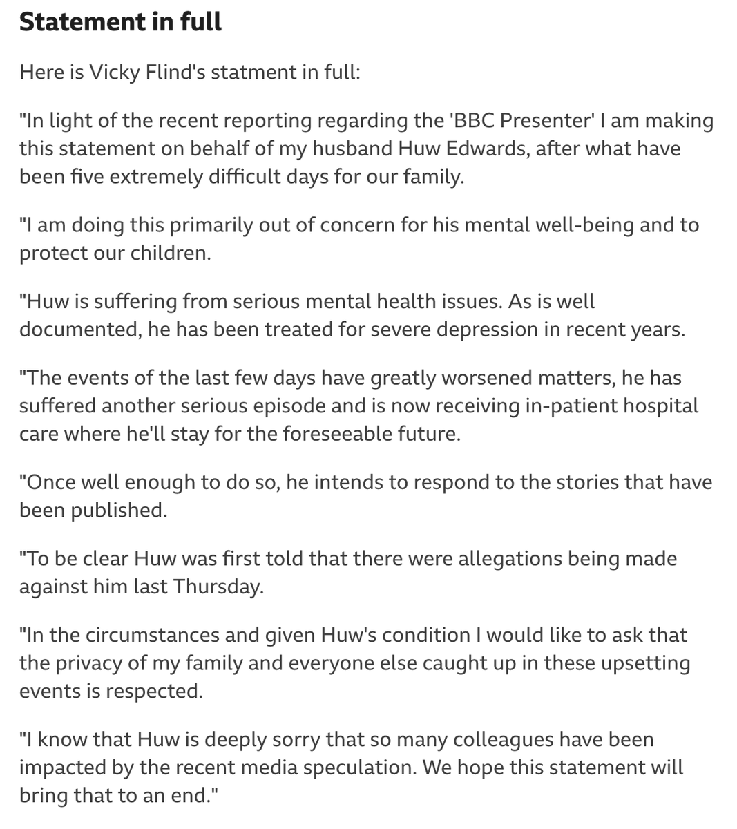 PoonamJoshi_'s tweet photo. Huw Edwards wife Vicky Flind's Statement in full.
#HuwEdwards #VickyFlind #BBCPresenterScandal
https://t.co/5kcemRkyJs? https://t.co/w3bq5Mbo3P