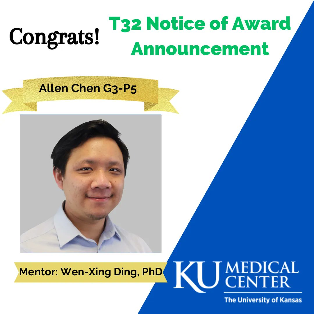 kumcmstp's tweet photo. BIG FUNDING NEWS💰🙌: Allen Chen (G3-P5) &amp; Sebastian Salathe (G1-P3) were selected as T32 Training Program in Obesity Complications (TOMADS) Trainees &amp; Luis Cortez (G3-P5) received the NIH F31 fellowship! Big congratulations to you all, we are so excited to see your future work! https://t.co/sV96XOs7Y6