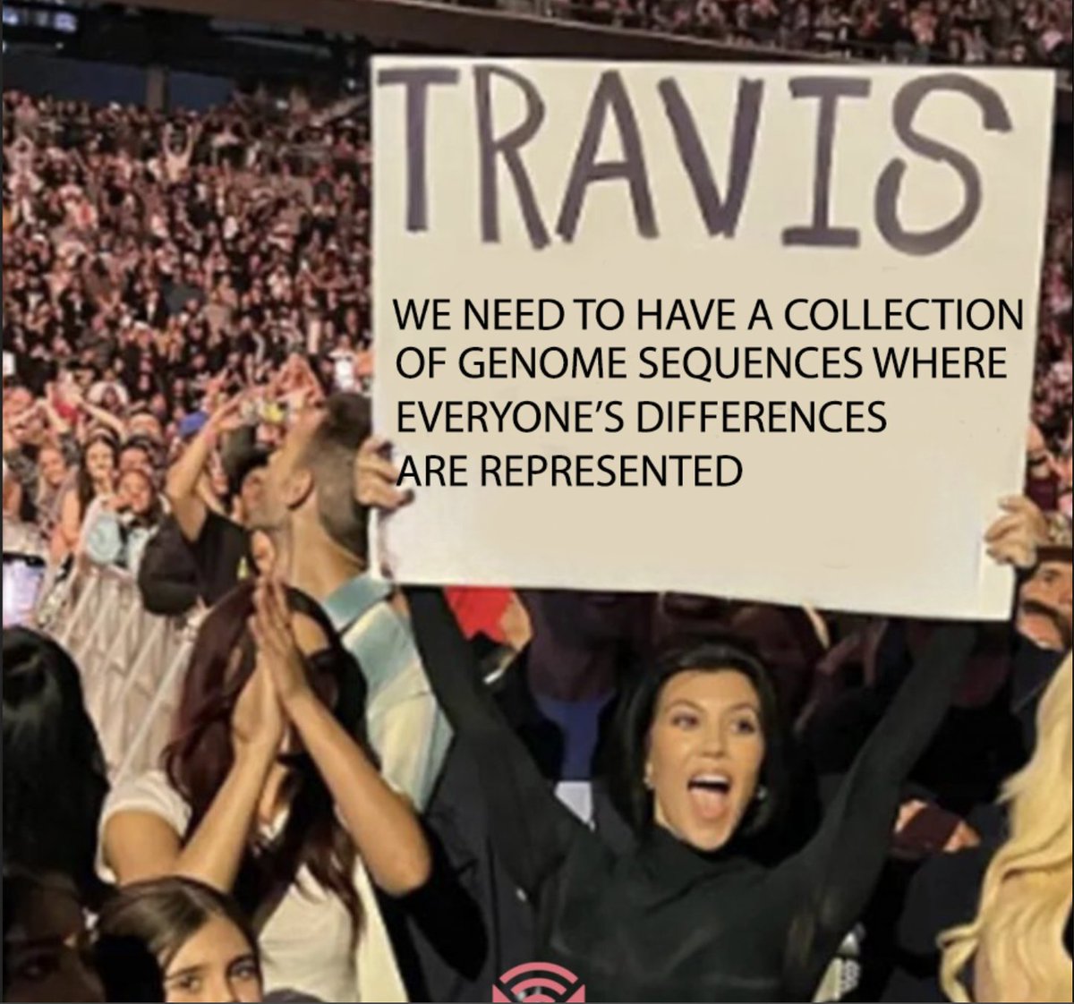 There’s no wrong time or place to remind people that it’s time to stop seeing ourselves as having one complete human genome reference! One genome sequence can’t possibly represent everyone’s diversity.