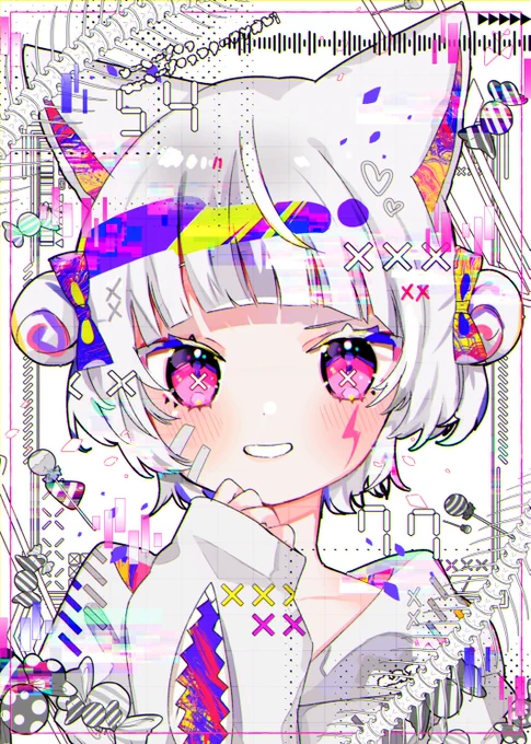 #イラスト white&colorful