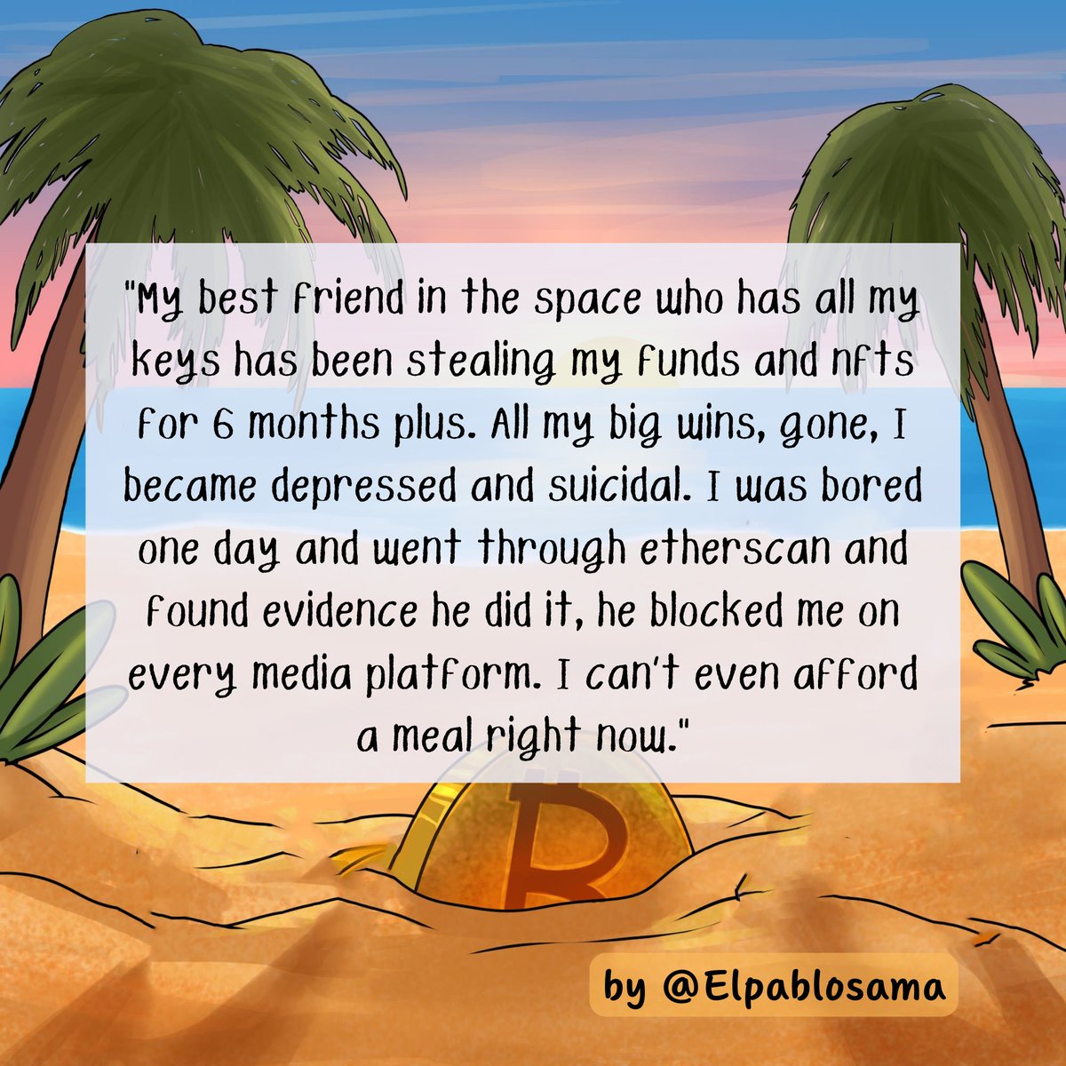 proofof_rekt's tweet image. Today&apos;s Story of the Day brings a touch of sadness 💔The winner is @Elpablosama, Use this pic as your WL ticket 🎟

🥺We sincerely empathize with those who have lost a fortune in crypto (and real «friends» too, some people like shit and u’re lucky to lose him). However, no matter…