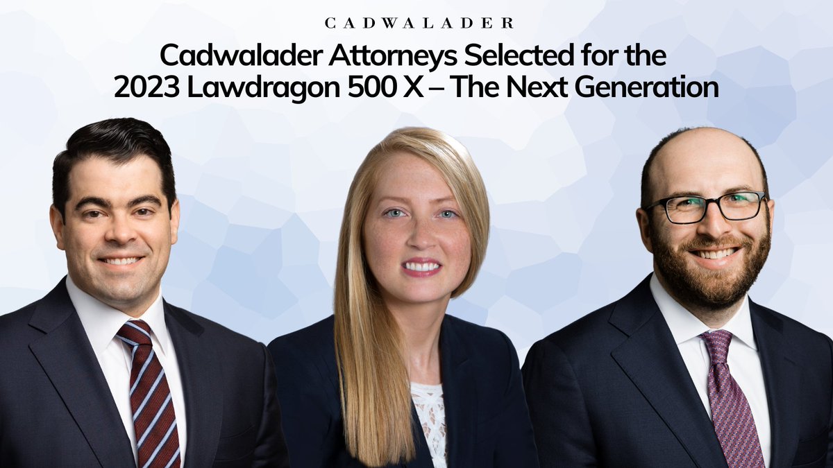 Our partners Patrick Calves, Danyeale Chung, and Matthew Karlan were selected for the 2023 Lawdragon 500 X – The Next Generation. Let’s congratulate them on this well-earned and well-deserved recognition. Learn more: https://t.co/v6VIa4wrhC https://t.co/fNjnpxPpR5