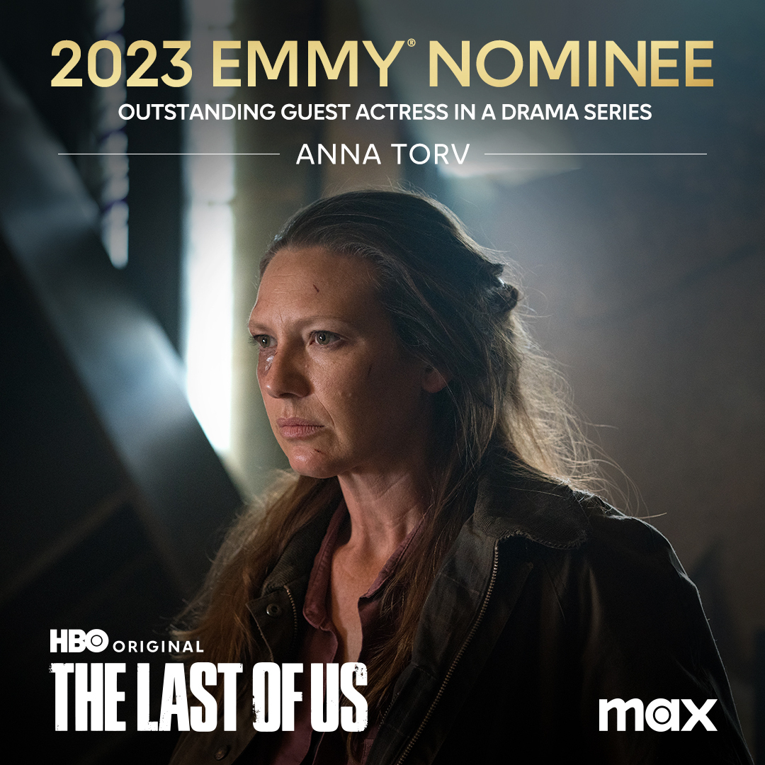 HBO's tweet photo. Congratulations to Anna Torv of @TheLastofUsHBO on her #Emmys2023 nomination for Outstanding Guest Actress in a Drama Series. #TLOU https://t.co/j7ogiJYtsS