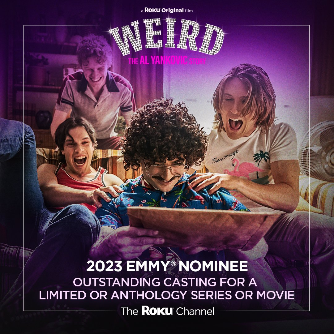 TheRokuChannel's tweet photo. Congratulations to #WeirdTheAlYankovicStory on 8 Emmy Nominations! https://t.co/SzSIwLcCXd