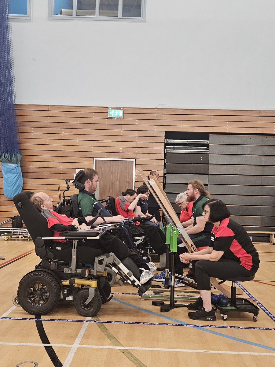 IrishBoccia's tweet photo. Team Ireland in action today. Some great games. Looking forward to tomorrow @ParalympicsIRE #wheeliesontour https://t.co/kMzb8KX8QE