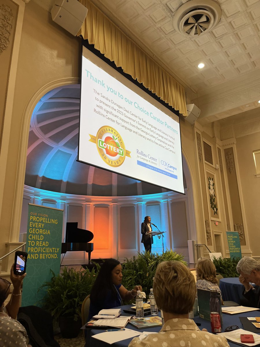 LBollman_thinks's tweet photo. #RollinsCenter and @CoxCampus engaged with hundreds of #georgia education leaders @DealCenterGC #summit2023 #literacyandjusticeforALL #dealcenter #coxcampus @bmona09 https://t.co/aWMUndHWJO