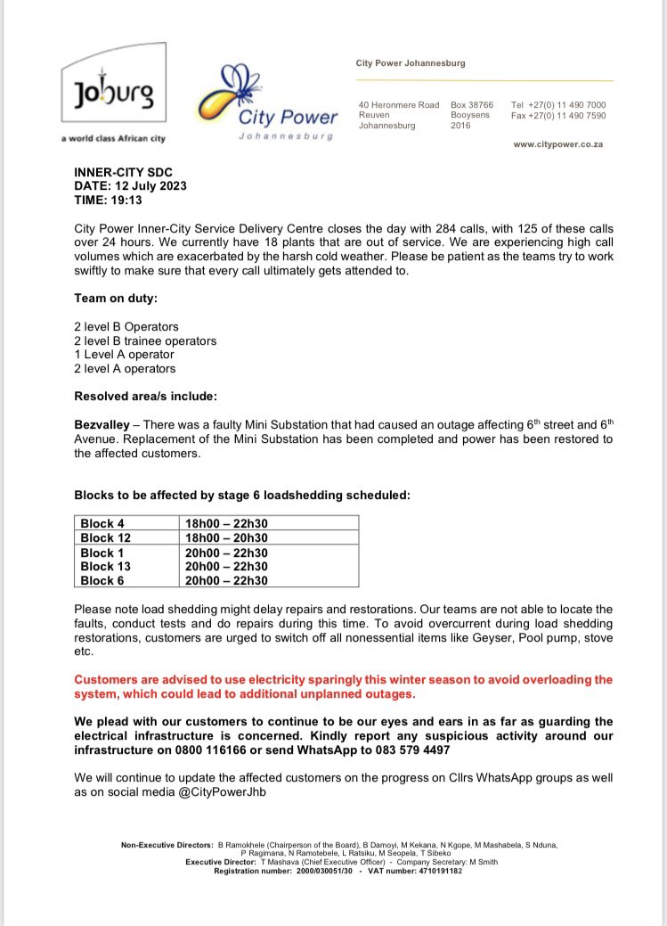 CityPowerJhb's tweet photo. Region F #InnerCitySDC

See below update 👇#Bezvalley 

^LT https://t.co/F7ZYJZRhCF