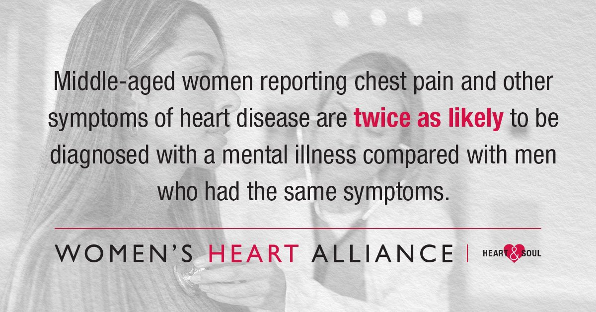 BarbraStreisand's tweet photo. #HeartDisease is the No. 1 killer of women, yet we are twice as likely than men to be diagnosed with mental illness when reporting REAL heart disease symptoms like chest pain.  Stand up for change! Follow @WHA and join us in the fight to end #HealthDisparities today! https://t.co/KmwMk1M9rR