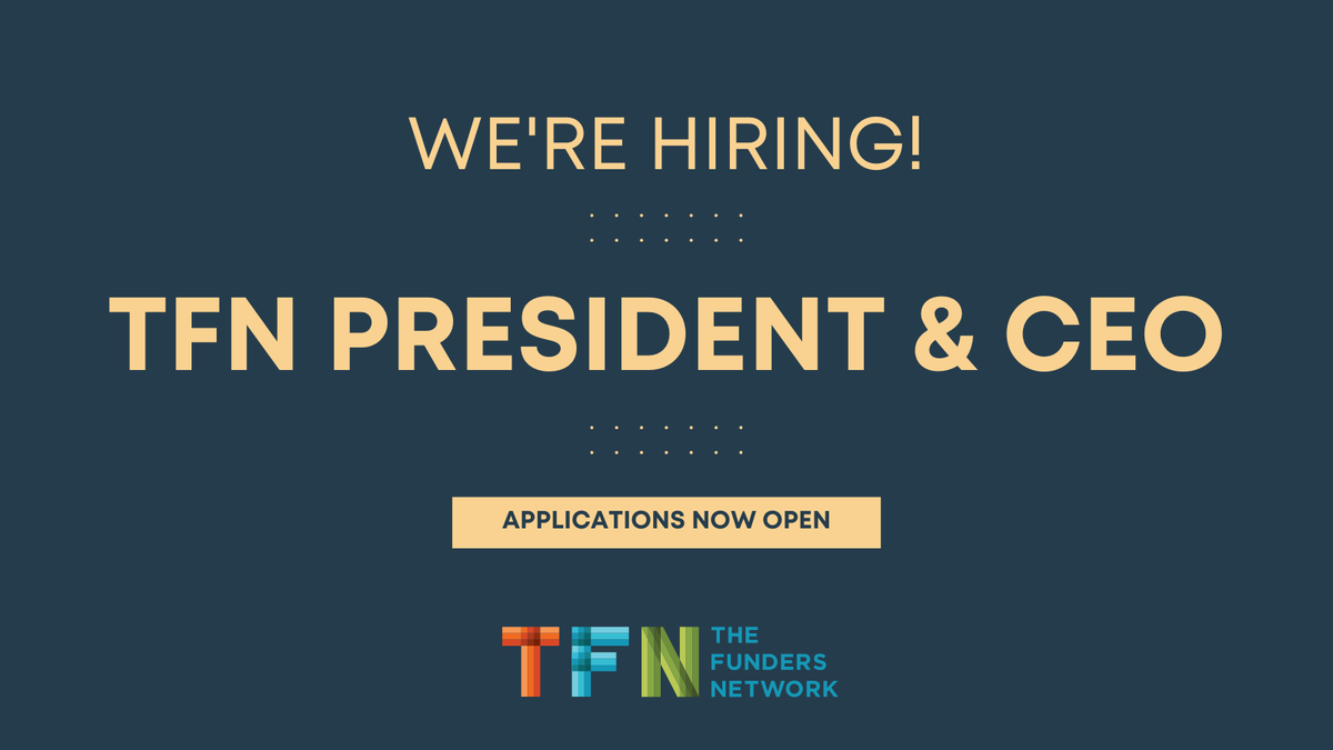 ✨Are you a visionary, dynamic & strategic leader with a passion for helping communities become more sustainable, prosperous, healthy & just? ✨Applications are now open for the position of TFN's President & CEO! 👉🏿Learn more here: bit.ly/3rolDk7