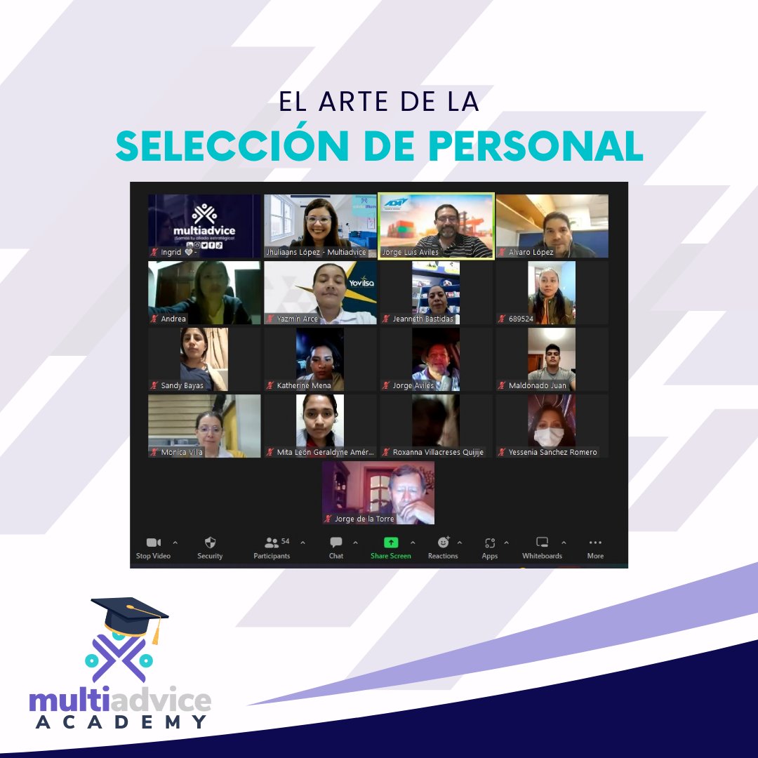 multiadvice_ec's tweet photo. 🎉 ¡Nos sentimos agradecidos y emocionados por la increíble participación en nuestro webinar 'El arte de la selección de personal'! 🎖

Los esperamos en nuestras próximas capacitaciones 😊

#Multiadvice #Webinar #Capacitación #Selección #TalentoHumano #RecursosHumanos #Consultora https://t.co/K9KMiG9oYa