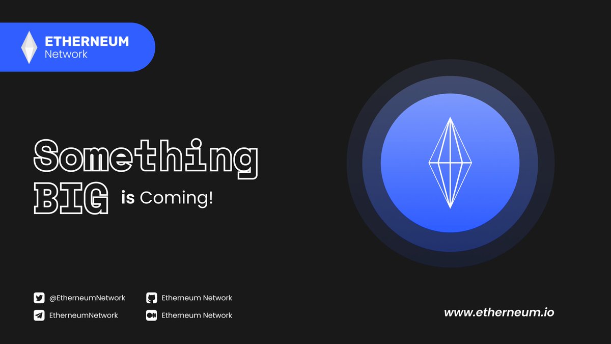 EtherneumCoin's tweet photo. Be ready ETX Holders!
$ETX #ETHERNEUM #ETX https://t.co/cQqpTJUNpX