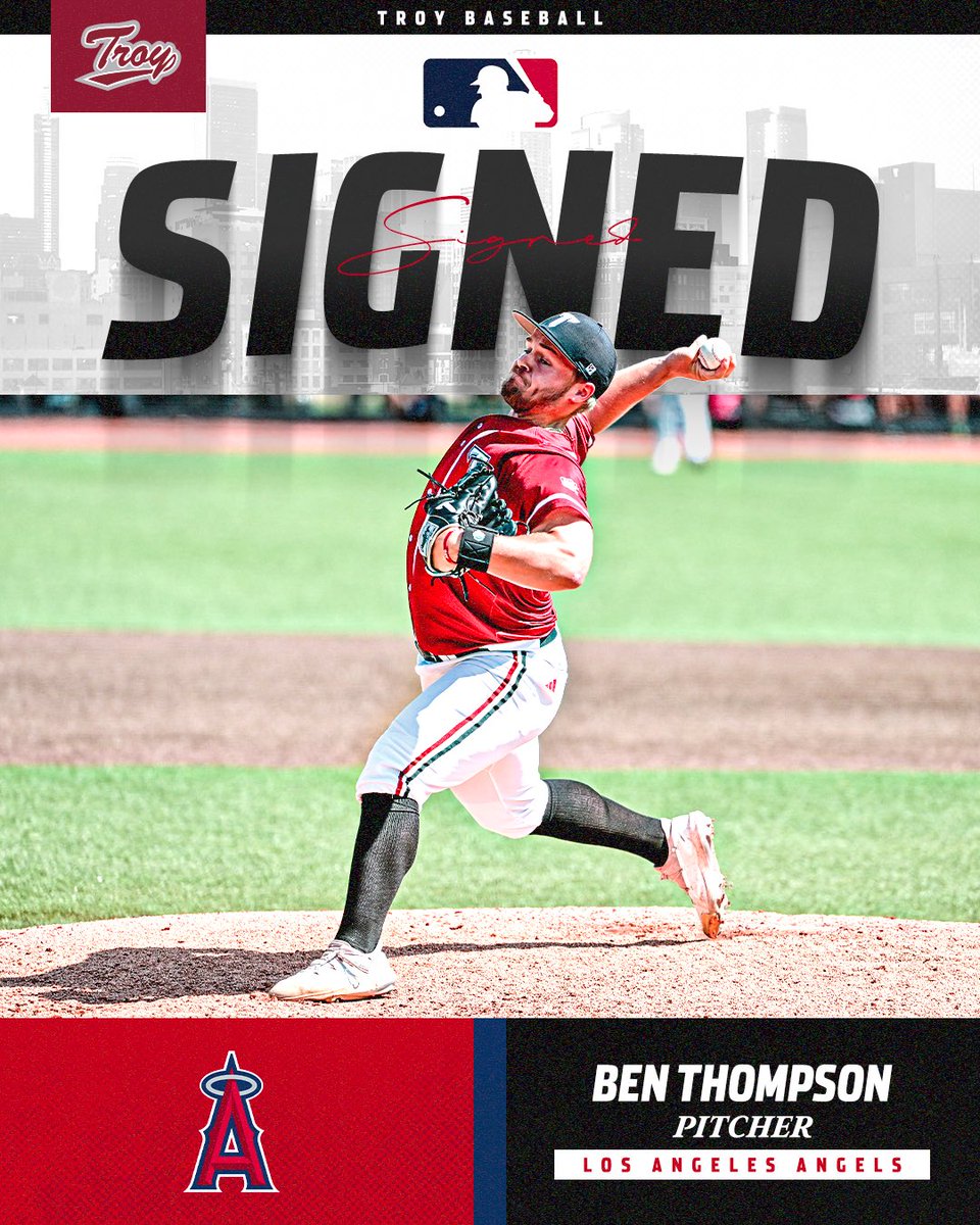 Ben Thompson is headed West!!

<a href="/BackspinBenny/">Ben Thompson</a> with a free agent deal with the <a href="/Angels/">Los Angeles Angels</a>. 

#BoysOfTroy 🛡️ | #OneTROY ⚔️⚾️