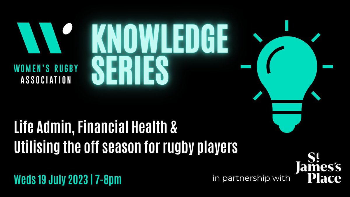 📣 WRA members: save the date for your next online Knowledge Series session! 📣 Getting ahead of admin, money, planning & prep can make next season so much smoother. We’ll present some hints & tips with the help of St James’s Place. Get the link from your Player Rep.