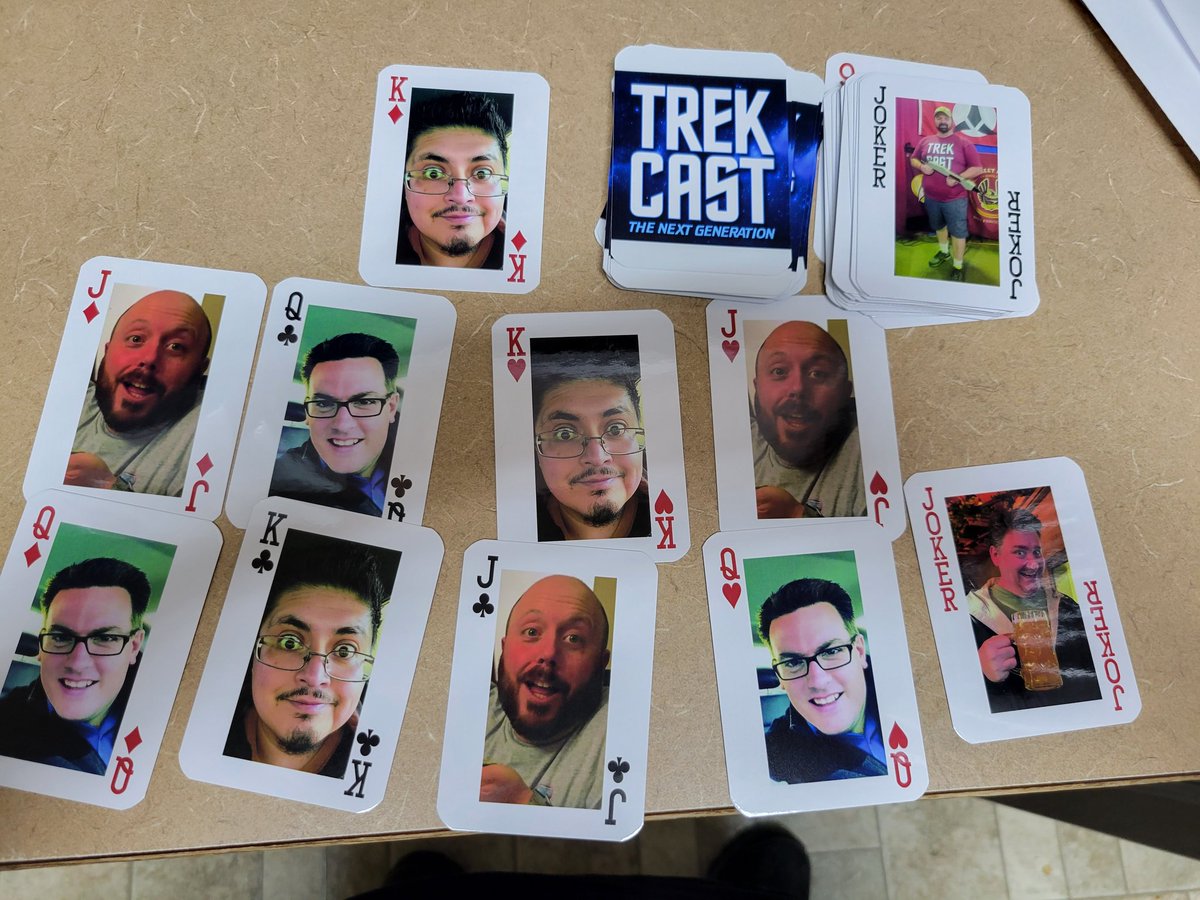 trekcasttng's tweet photo. Have to share this. One of our listeners sent me these custom #trekcast #playingcards
#startrek #startrekpodcast #startrekcards https://t.co/0g2mw62f8I