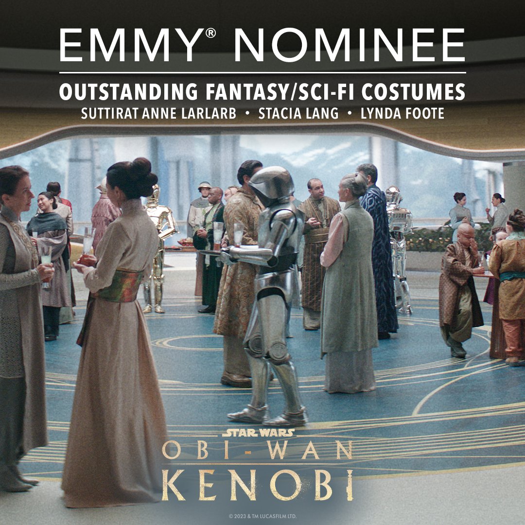 obiwankenobi's tweet photo. Congratulations to the costume design team of #ObiWanKenobi on their Emmy® nomination for Outstanding Fantasy/Sci-Fi Costumes! #Emmys https://t.co/UHBIAa3kl9
