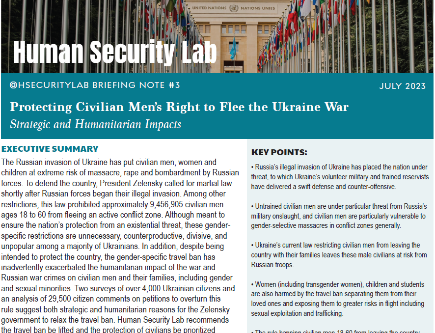 charlicarpenter's tweet photo. Consolidating fact reporting from @pwaldieGLOBE @enriqueanarte @Chevtayeva @BBC's @NickFT and others, plus original analysis, @HSecurityLab's report shows #Ukraine's travel ban, while well-meaning, is counter-productive to the war effort &amp; bad for the civilian population. 3/ https://t.co/8RdNPw1w44