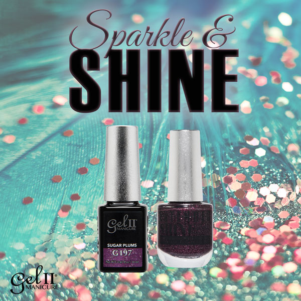 Gel II Sparkle and Shine Sugar Plums G197⠀⠀
bit.ly/302F7uA ⠀⠀
 #gelii #geltwo #GelPolish #nailsalons #manicure #pedicure #nails