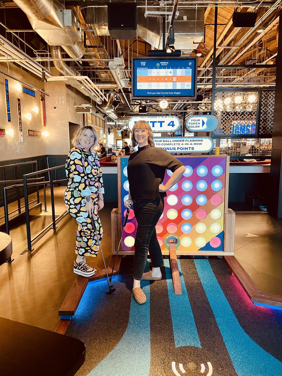 Speaking of #eatertainment design. Back in 2018 <a href="/FreckeltonMegan/">Megan Freckelton</a> and I flew to London to meet the team behind Puttshack. Our team finally checked out the Denver location…my putting has gotten worse since 2018...