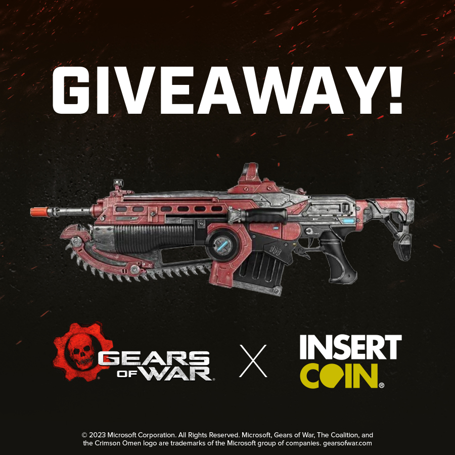 WIN A LANCER PROP REPLICA WHEN YOU #GETYOURGEEKON… One lucky person is going to win a Lancer prop replica this summer. Order any items from our official @GearsOfWar collection before 2359 UK on 31/08/23 for your chance to enter. #GetYourGeekOn today at insertcoinclothing.com/gears-of-war/