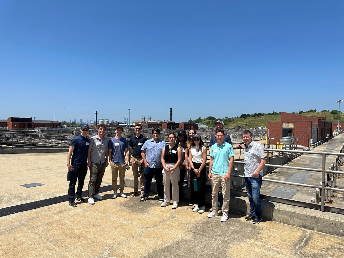 BluefieldWater's tweet photo. The @BluefieldWater team had a great time visting the Deer Island #Wastewater Treatment Plant, one of the largest sewage treatment plants in the U.S. The plant protects the Boston Harbor from pollution from sewer systems mandated after a case brought under the #CleanWaterAct. https://t.co/wqD2InSDTD