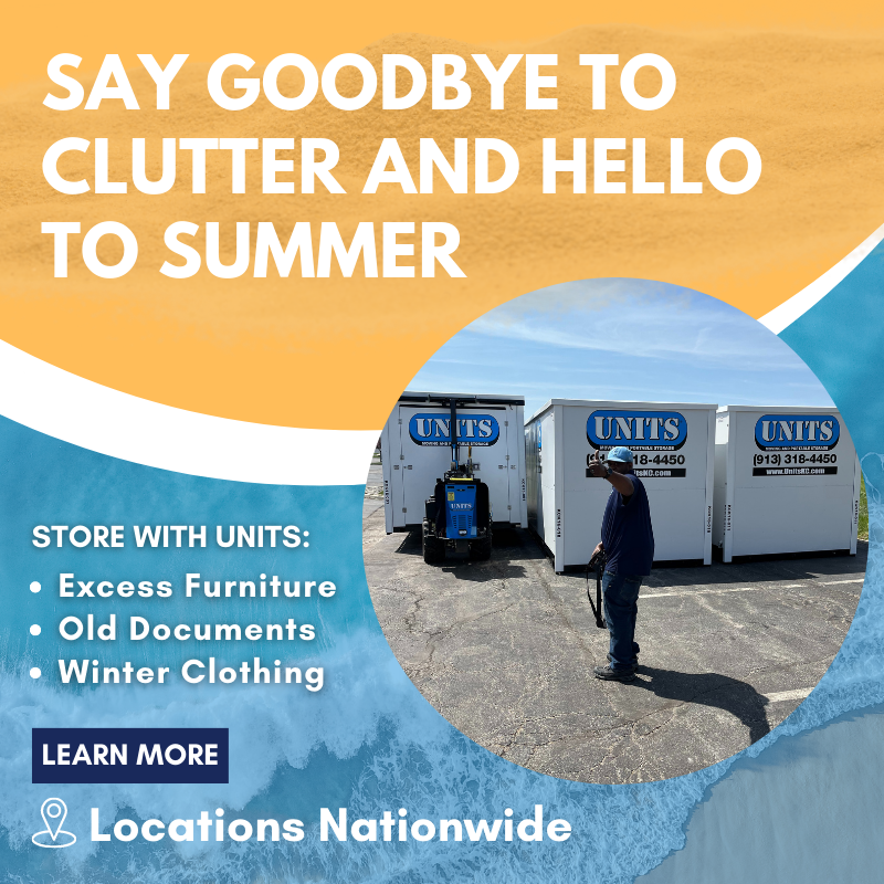 UnitsKansasCity's tweet photo. Bye-bye clutter, hello summer! UNITS is here to help you live a clutter-free life and keep your house clean this season and the next. Visit our website: https://t.co/Ekt4QD4ftB

#UNITSStorage #portablestorage #storage #storagefacility #climatecontrol #KansasCity #MO https://t.co/0W9MOmrkKh