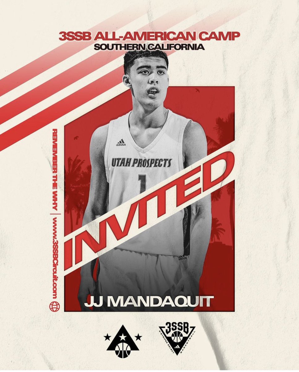 Congrats to Utah Prep PG @jjmandaquit23 for his invite to #3ssb All American Camp next month in California!