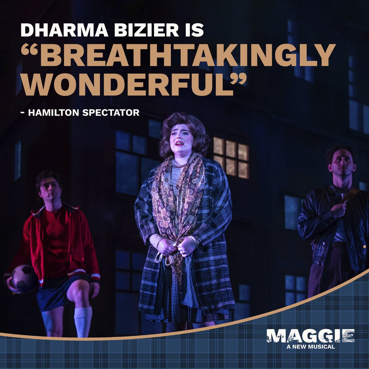 💫 “Dharma Bizier is breathtakingly wonderful” says @TheSpec! ✨Catch Bizier as “Maggie” now through Sept 2 at the Charlottetown Festival @ConfedCentre in PEI and Sept 28 through Oct 8 @Savoy_Theatre in Cape Breton, NS! 📸 Dahlia Katz Photography