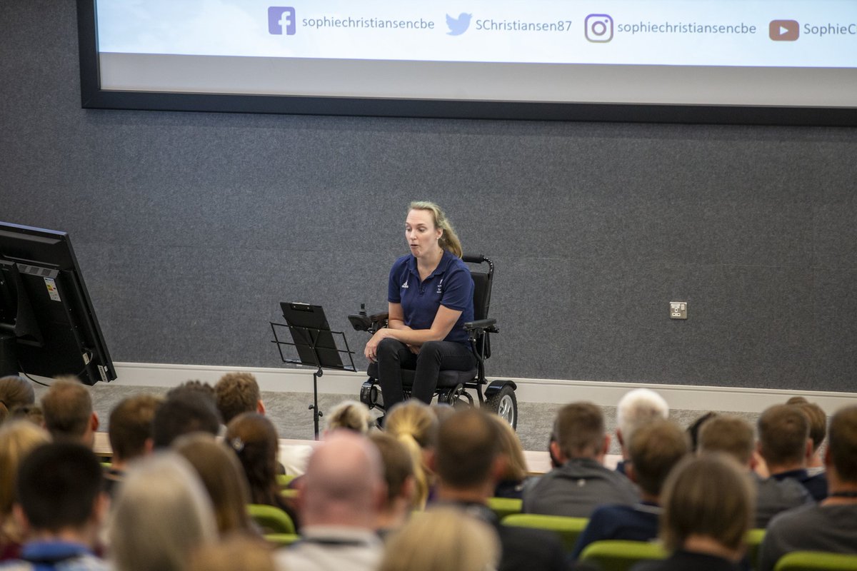 BUCSsport's tweet photo. "It's not about winning gold medals for me anymore. It's about inspiring the next generation."
Incredible to hear from 8x @Paralympics Champion @SChristiansen87 CBE today at #BUCSConference.
You had the whole room laughing, cheering and leaving in absolute awe! π https://t.co/pl09fZgCsq