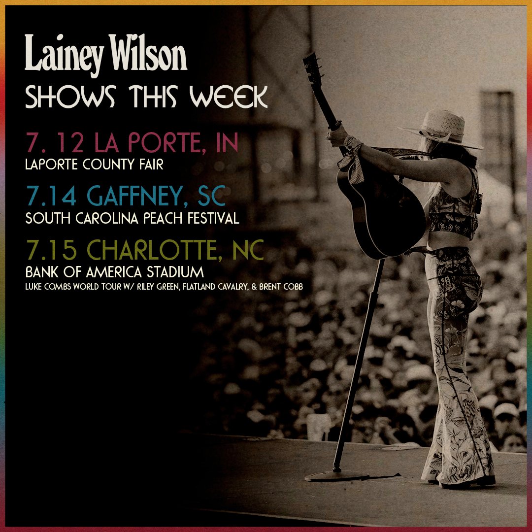 laineywilson's tweet photo. From Indiana to the Carolinas❤️ See y’all soon. https://t.co/pszu4QIErM https://t.co/fhqoXsRivG