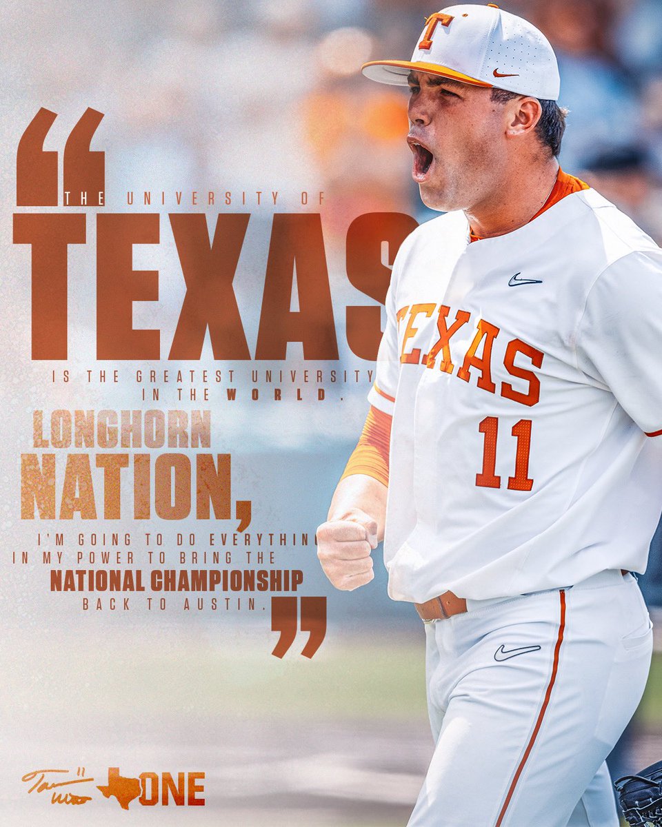 For his teammates, for his school, for his state, for all of Longhorn Nation, one more year from @wittnesstwitty 🤘🏼⚾️