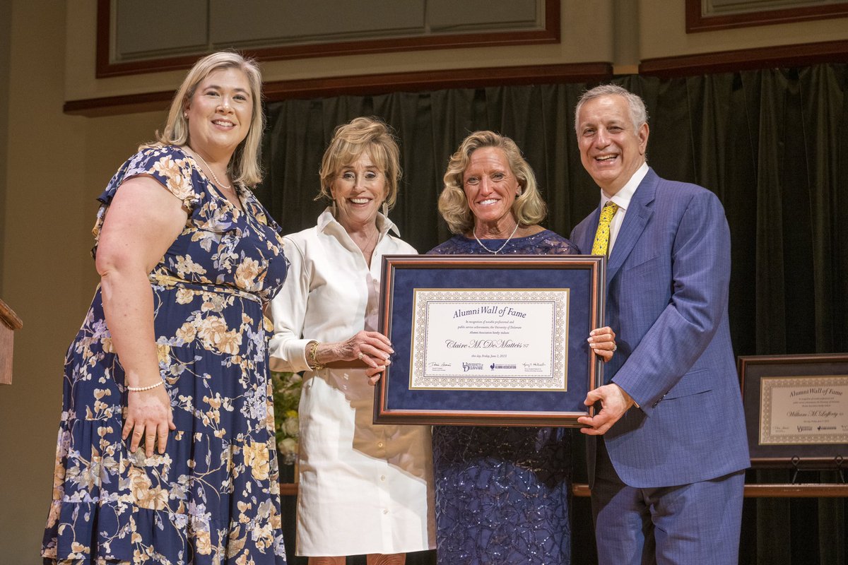 MarquardtGlobal's tweet photo. I am so proud of my wife @ClaireCounsel for receiving the Alumni Wall of Fame Award from the @UDelaware Alumni Association. Several decades ago, then-Senator @JoeBiden was among the first to receive this same award. Thus it was extra special that his sister @VBidenOwens was there with us to help recognize Claire for her outstanding professional and public service achievements. #proudhusband