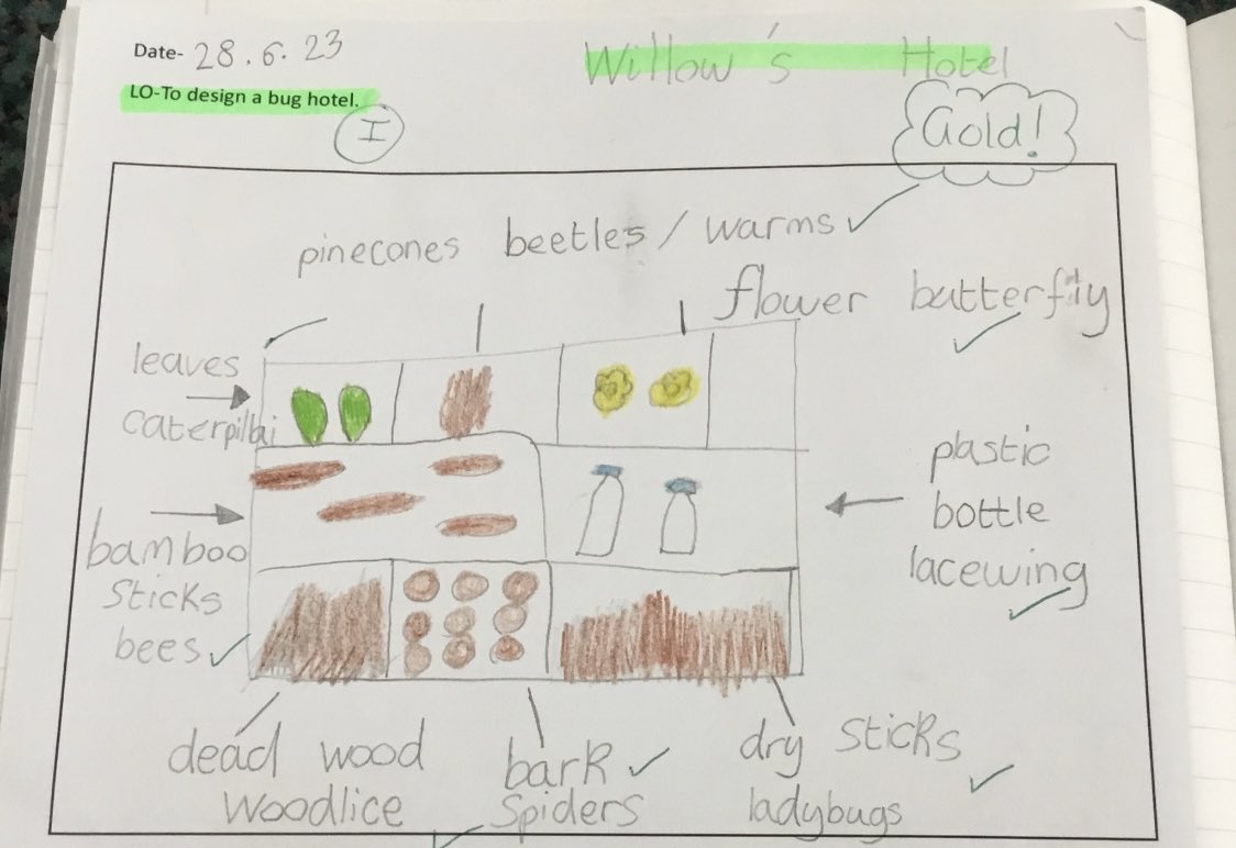 stjosephskly's tweet photo. Willow Class have been very creative by designing and then constructing their own bug hotel.#SJKScience #WillowClass @Natures_Voice #BugsHotel 🐞🐝🕷️🐜🐛🦋 https://t.co/uY3e4siY8a