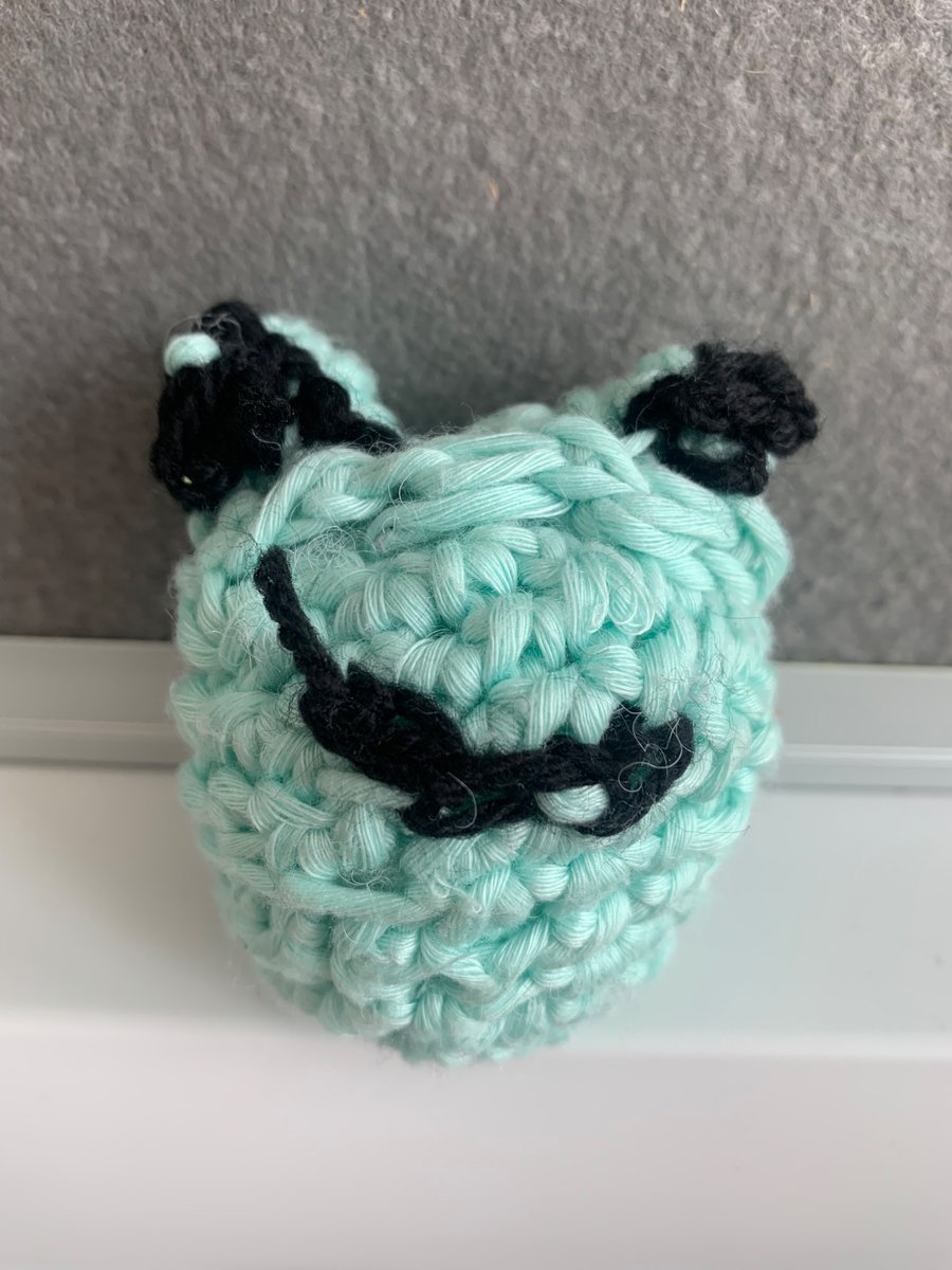 MrsTTeaching's tweet photo. A child gave me this; a hand crocheted frog. I am petrified of frogs &amp; she knows. It is glow in the dark wool to “haunt my nightmares” - her words. The best bit: this was done with the proudest smile on her face and it is my favourite present from the last 18 years of teaching 💚 https://t.co/KR06VhSc6P