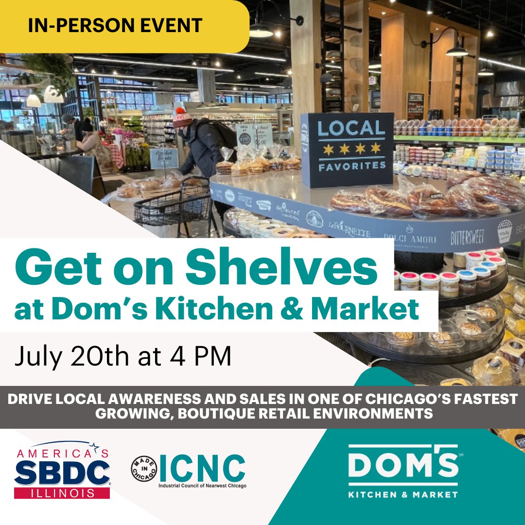 Land a coveted spot on the shelves of Dom’s! Join us to learn what it takes to get your product in one of Chicago’s fastest growing, boutique retail environments and how getting a spot in the store can help drive local awareness and sales. Get your ticket: bit.ly/46Xfs6S