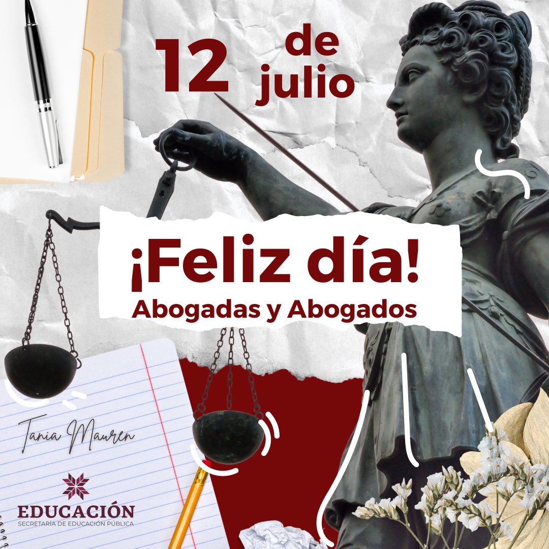 Hoy conmemoramos el día de las abogadas y abogados, reconozco su labor para hacer valer la ley y derechos de las y los ciudadanos, con ética, equidad y honestidad. ¡Muchas felicidades! 👩‍⚖️👨‍⚖️

#DíaDelAbogado