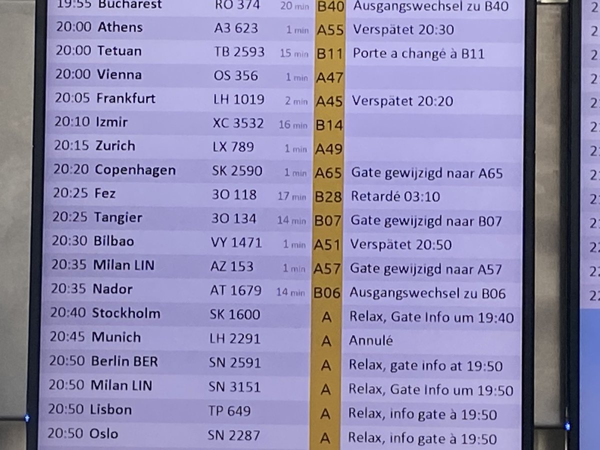 Skal du fra Bruxelles til Fez, troede du måske, at du kunne flyve på det fine tidspunkt 20:25, men det bliver altså først kl. 03:10 i nat.