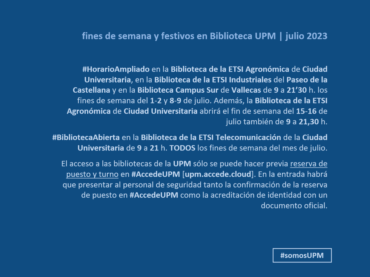 Biblioteca UPM tweet media