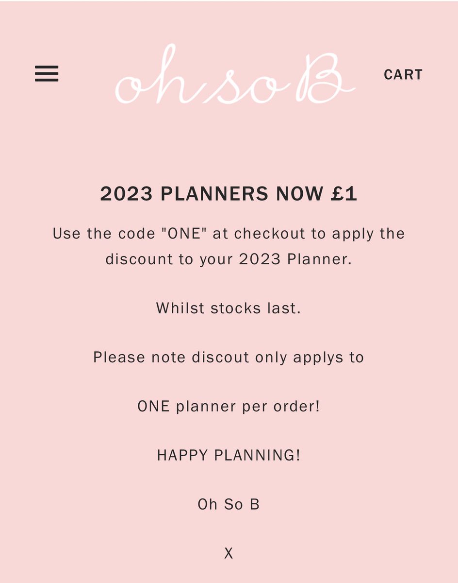 All our planners are £1 in our clearance sale! Shop now🛒 whilst stocks last. 

ohsob.com/?fbclid=PAAabu…