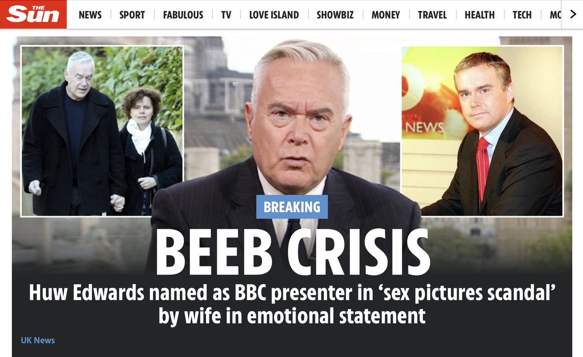 📢The Sun is part of a "media ecosystem [that's] extremely good at amplifying its own reporting"

Huw Edwards story has been "talked about endlessly in the outrage machine that is <a href="/TimesRadio/">Times Radio</a> and <a href="/TalkTV/">Talk</a>"

-<a href="/Jake_Kanter/">Jake Kanter</a>, former media correspondent <a href="/thetimes/">The Times and The Sunday Times</a> (also News UK) today.