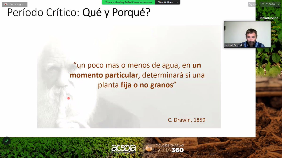 ACSOJA_Arg's tweet photo. Soja y Sequía 🌱
#AnibalCerrudo "Gran parte de las prácticas de manejo están orientadas a tratar de reducir estos períodos de estrés. La mayoría de las prácticas están orientadas a optimizar o maximizar este estadio del cultivo más sensible." https://t.co/YTSICQkNXK