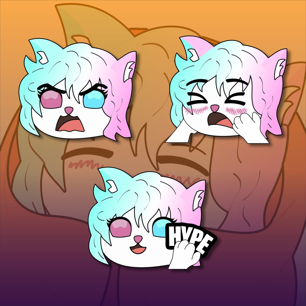 GfxHawk's tweet photo. ２ᗪ　匚卄卂尺卂匚ㄒ乇尺丂　乇爪ㄖㄒ乇丂
A hands-up gesture ( HYPE ) with a cheerful expression.

#twitch #Discord #characterdesign #twitchstreamer #gameart #DesignInspiration #CatsLover #emotions #GameDevelopers #emote #emoteartist https://t.co/m6v1l4scVt