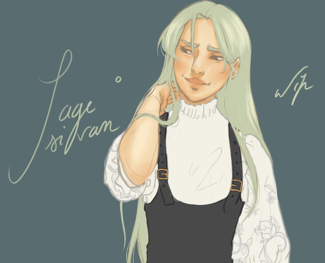 theodyme's tweet photo. For once,
WIP of the day with an OC of mine!🌿
#digitalart #WIP https://t.co/26Ya3DWEXz