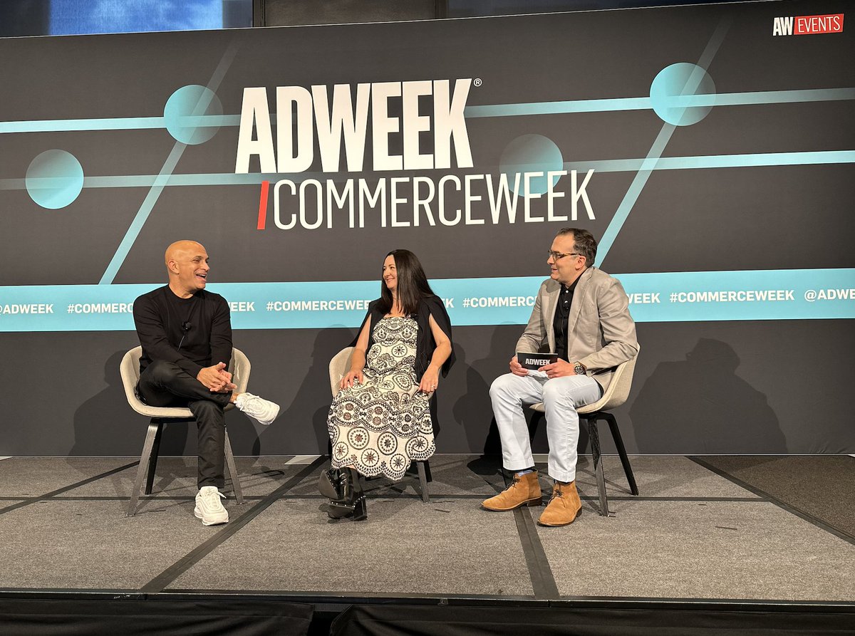 Adweek's tweet photo. Join @Unilever's Leslie Miller and @Mindshare's Jeff Malmad as they discuss how the retail media revolution is changing how organizations think, how agencies service clients, and how retailers sell their inventory. #CommerceWeek https://t.co/tuE7KasB3v https://t.co/Ivkq8DCEnC