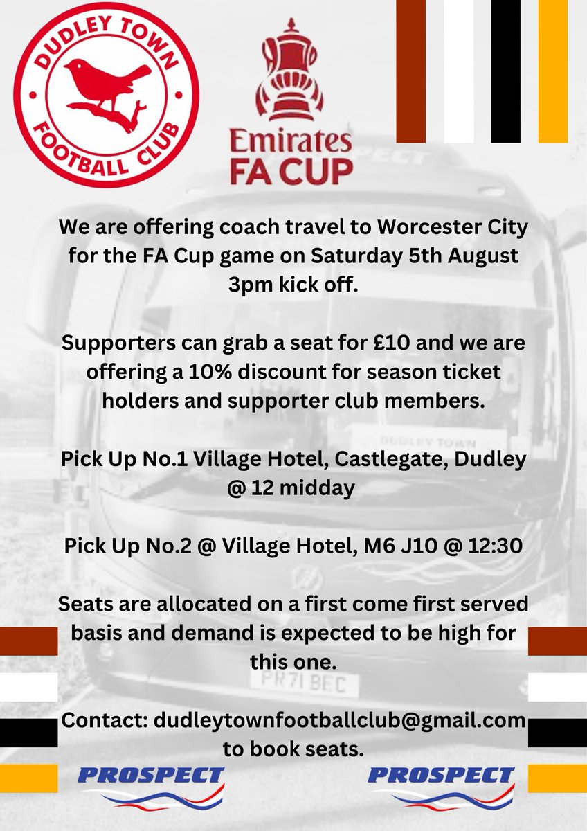 DudleyTownFC's tweet photo. 🚨🚨🚨FA CUP TRAVEL NEWS🚨🚨🚨 https://t.co/Iml1jrEyyI