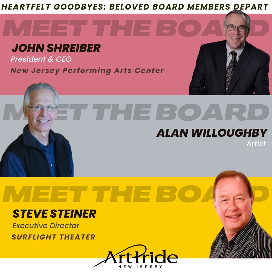 artpridenj's tweet photo. 👋 Farewell to these fantastic board members! 💖 They've guided us over the years with their dedication &amp; and wisdom and left an indelible mark on  ArtPride NJ.  Thank you for your selfless service! All the best in your new adventures! 
#Farewell #BoardMembers #JerseyArts https://t.co/t9vDIUFDtz