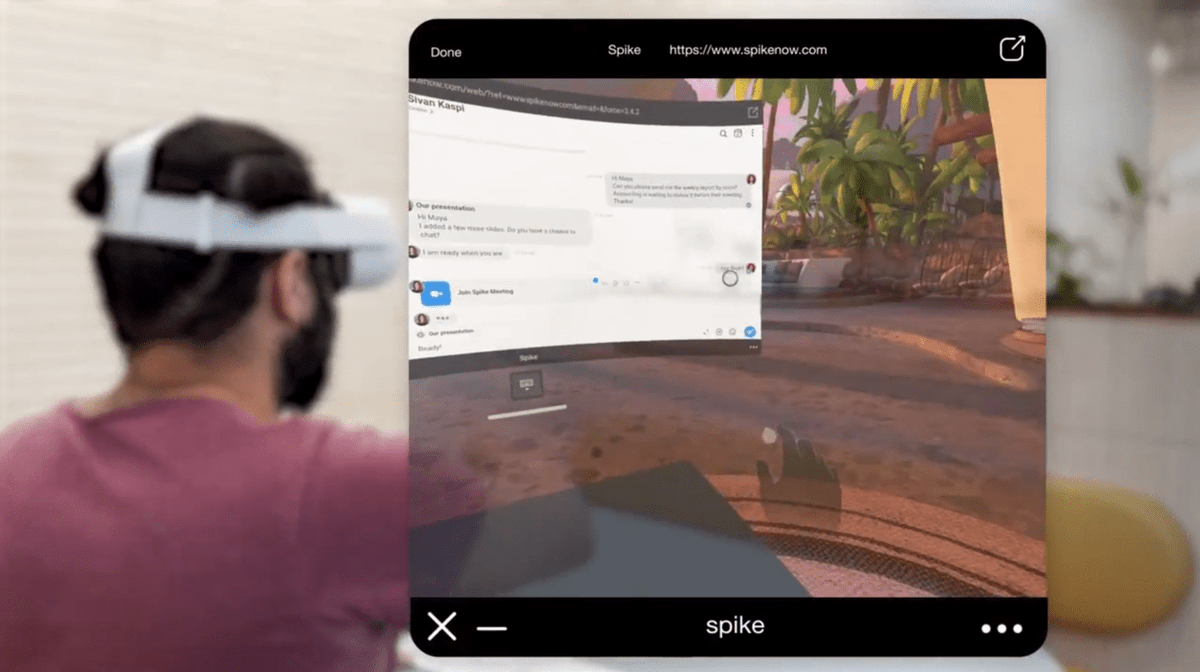 newsletterxyz's tweet photo. 💼 VR-optimized productivity tools are already a reality.
@SpikeNowHQ, a collaboration tool available on the Oculus, allows users to focus on their emails in a VR environment, offering unique, and potentially more productive, experiences. https://t.co/XdfqM1iHtg