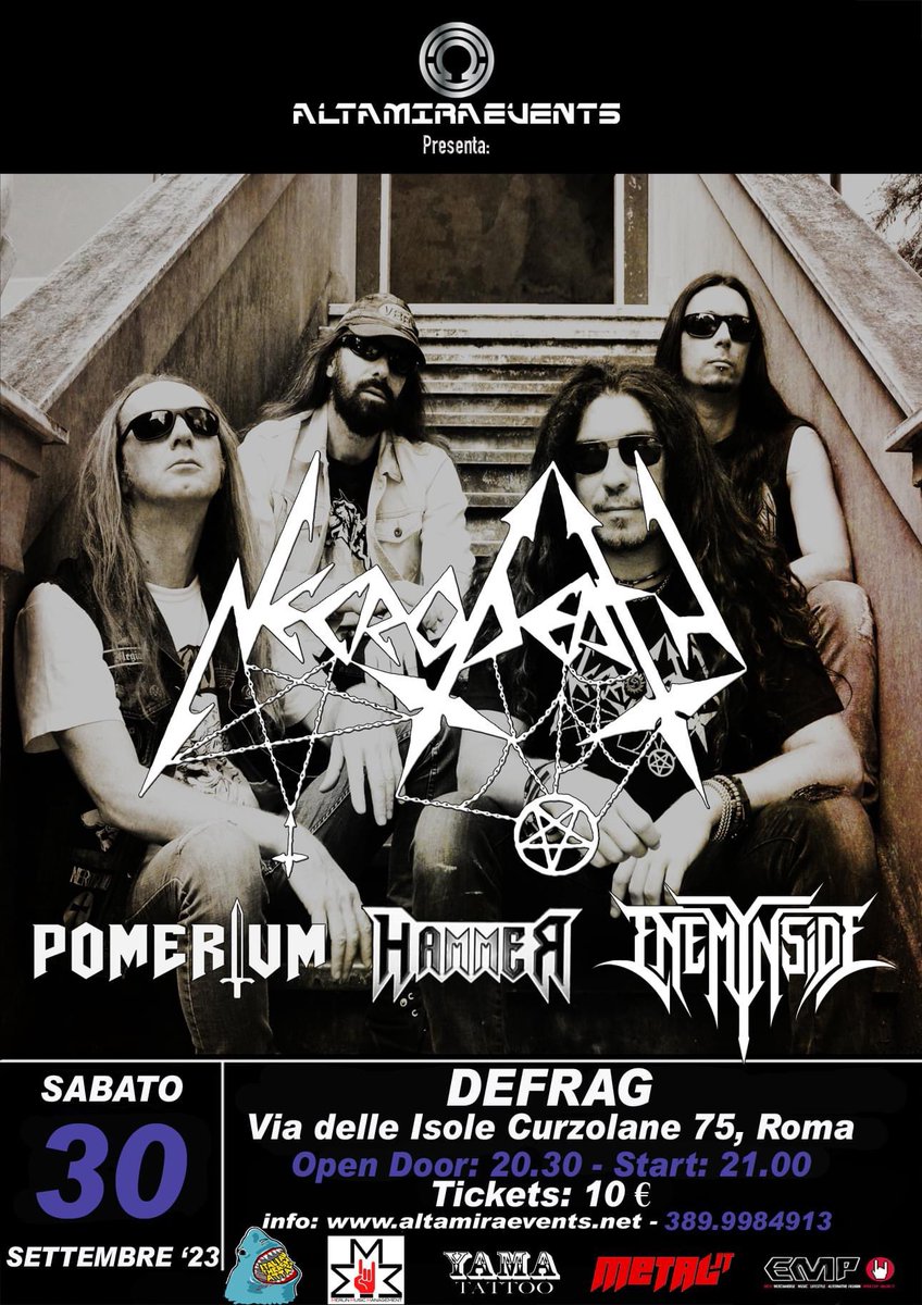 Necrodeath live @ Roma! -30.09.2023-
#altamiraevents #defrag #necrodeath #enemynside #hammer #pomerium #30Settembre #vaticancity