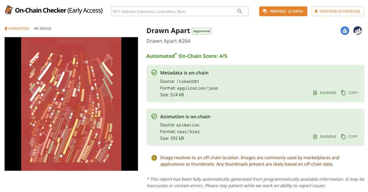 Amazing week to On-Chain Checker as we announce our next approved listing to:

Drawn Apart by @Tezumies

Marking the first collection from @Mint256ART platform to be listed in onchainchecker.xyz 🎉

#generativeart #p5js #Tezumie @artblocks_io
