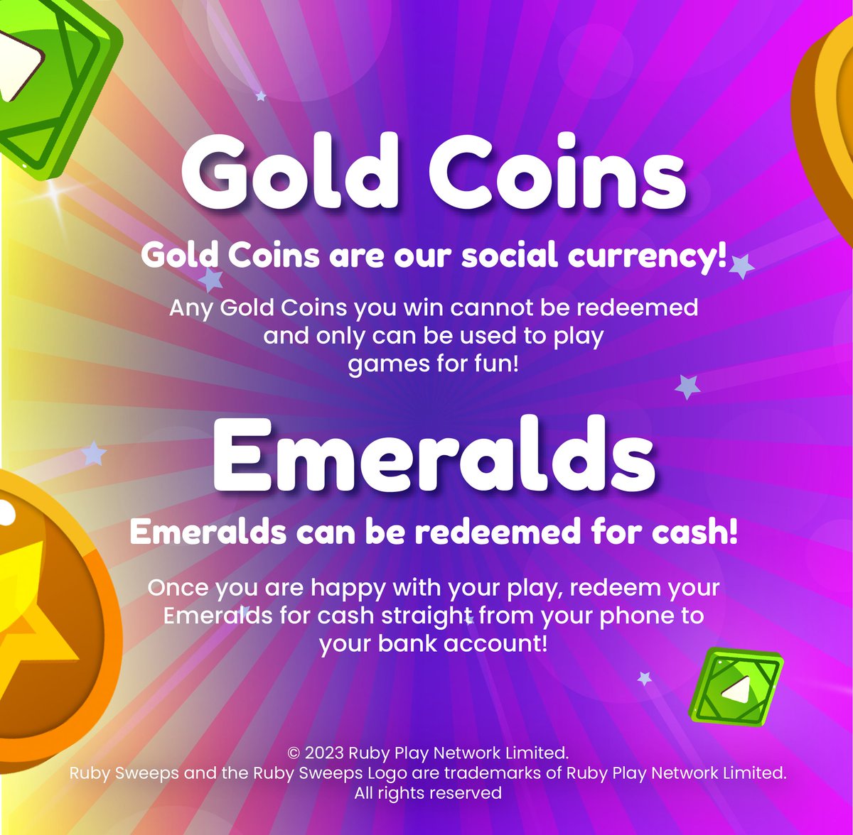 RubySweeps's tweet image. Do you know the difference between Gold Coins and Emeralds? 🧐
