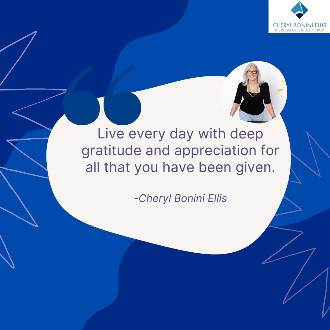 cabonini's tweet photo. Live every day with deep gratitude and appreciation for all that you have been given. - Cheryl Bonini Ellis

What are some specific things or aspects of your life that you are deeply grateful for? How do they enhance your overall sense of well-being? https://t.co/ryn0rhUu4Z